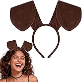 Kirei Sui Dark Brown Dog Ears Headband for Halloween Accessories Adults Puppy Costume
