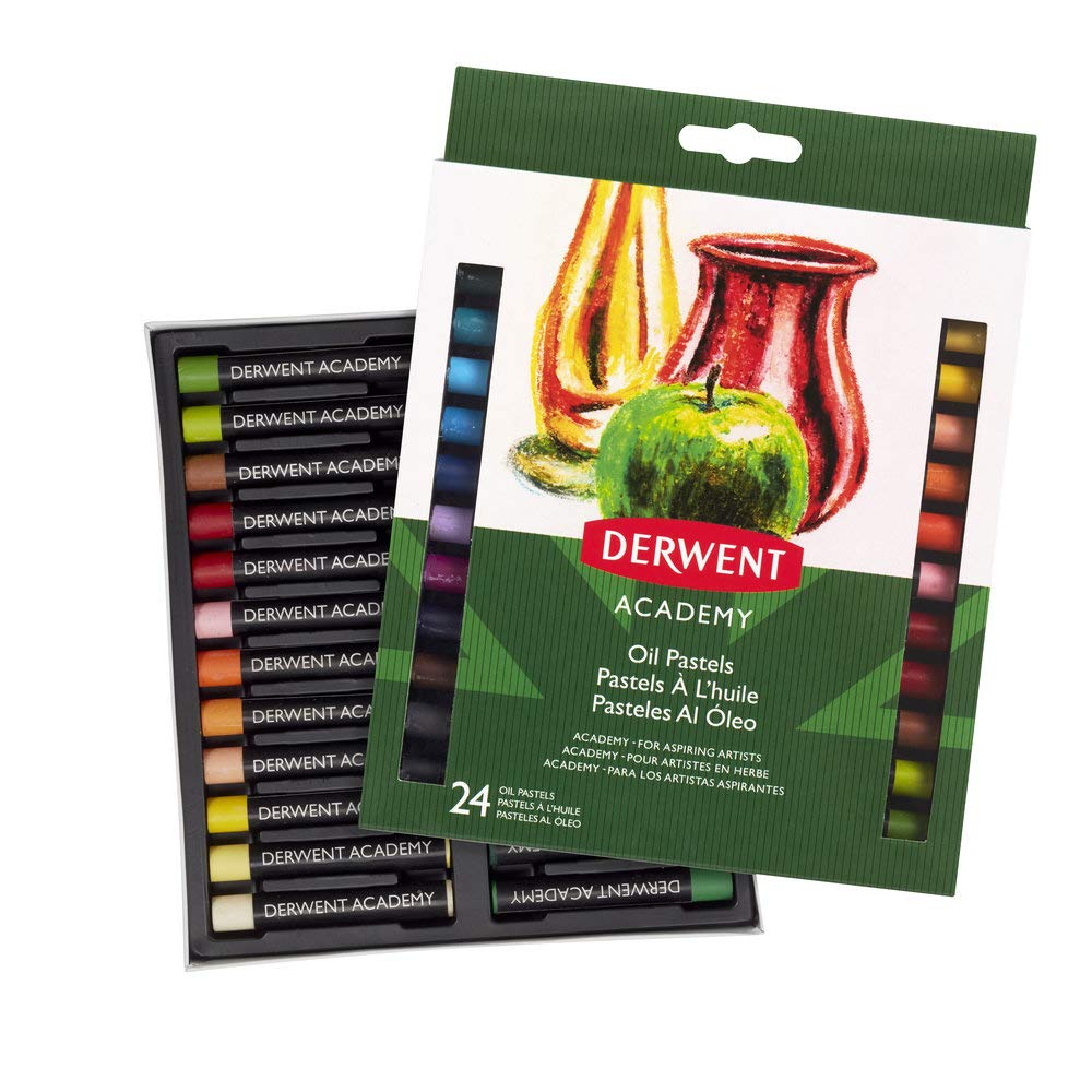 Derwent Academy Oil Pastels, Set of 24, Multicolor