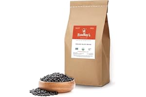 Bulk Black Beans Organically Grown in Michigan, USDA Organic Certified, Non-GMO, Farmer Direct, Gluten Free, Vegan, Frijoles Negros, Dry 25 Lbs Total // Findlay's Organics