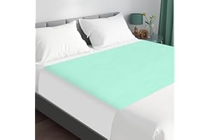 LOTUFLOR Bed Pads Washable Waterproof for Incontinence Adults, Reusable Wetting Pad Mattress Protector Underpads Tuckable Quick Dry, Fits Full Size Bed, 36" x 54", Green
