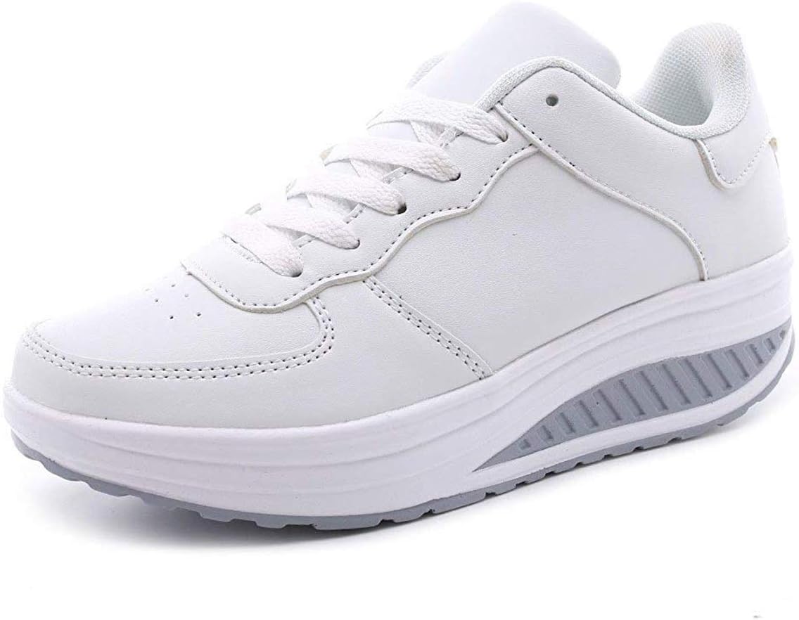 LanivicWomens Walking Platform Shoes Ladies Fitness Orthopedics Wedge Sneakers