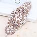 XINFANGXIU Rose Gold Small Beaded Crystal Decorative Patch Rhinestone Applique with Beaded Pearls Embellishments Sew Iron on Hot Fix for Bridal Wedding Dress Sash Belt Garters Headpieces