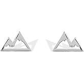 Boma Jewelry Sterling Silver Snow-Cappped Mountain Stud Earrings