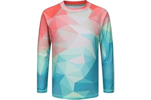 AISYEE Girls Long Sleeve Rash Guard Swim Shirt for Girls One Piece Swimsuits with UPF 50+ Sun Protection Bathing Suits 3-16 Years