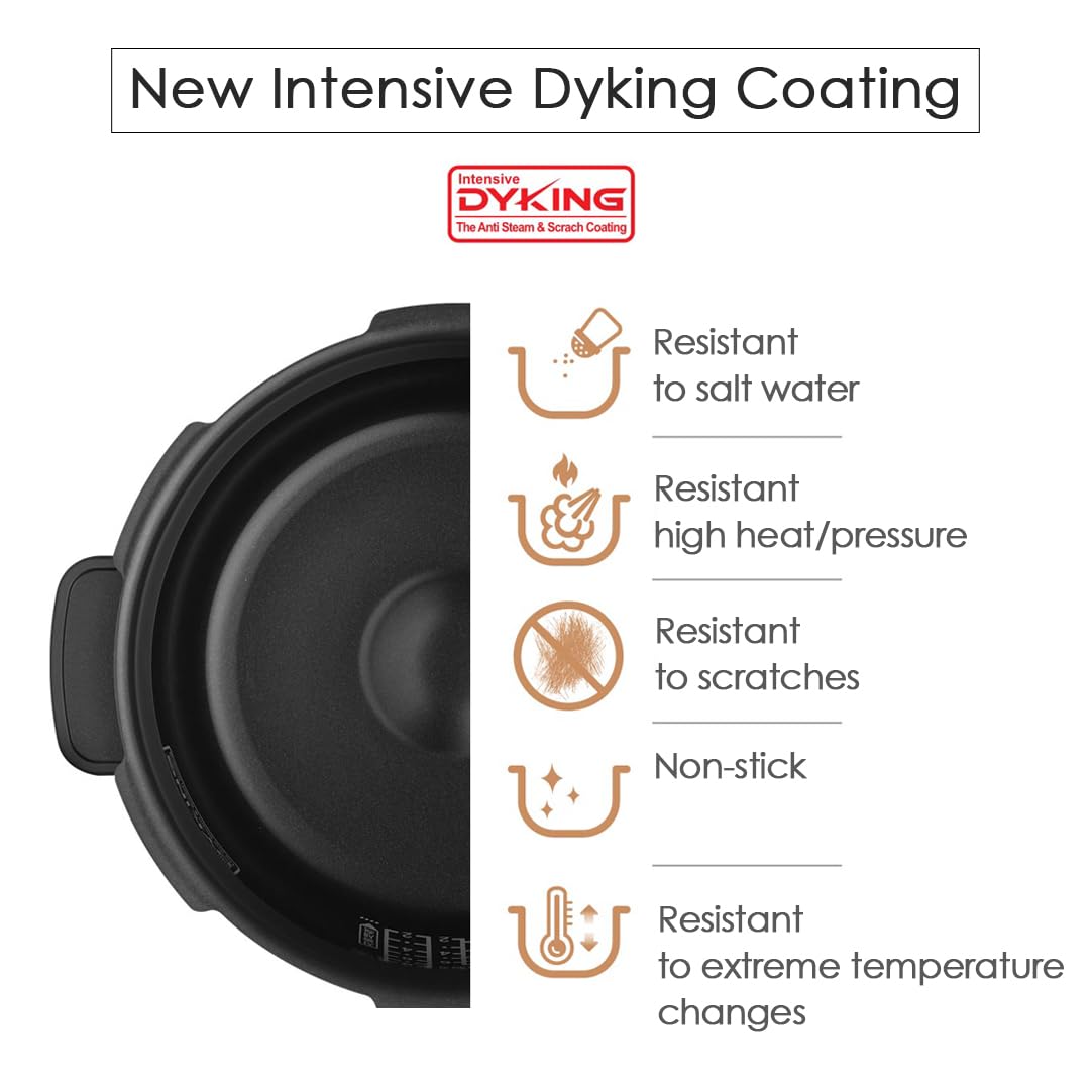 [CUCHEN] CJS-FD1004RVUS | Heating Pressure Rice Cooker 10 Cup (Uncooked) | Smart Jog Dial | Auto Steam Clean | Voice Guide | Made in Korea | Black/Dark Silver