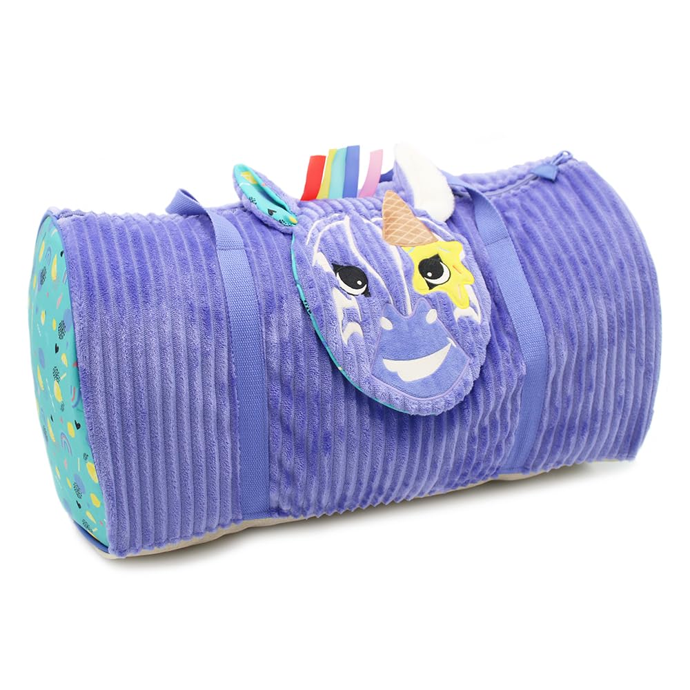 Les Déglingos - Kiprocos Kiprocos The Zebra Weekend Bag - Baby Changing Bag and Travel, Unisex Kids, Purple, One Size, Purple., 48 x 25 x 25 cm, Casual