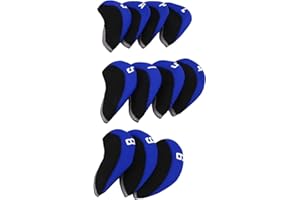 Set of Covers for Golf Sticks, 11 Pieces, Iron Cover for Golf, Comfortable to Travel