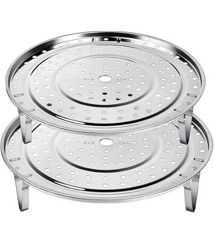 Grille de cuisson vapeur en acier inoxydable avec pieds amovibles pour cuiseur vapeur 20 cm