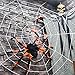Outdoor Halloween Decorations, Scary Spider with Spider Web, Best for Halloween Party Decorations, Party Favors