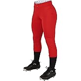 Champro Womens Fireball Low-Rise Knicker-Style Fastpitch Softball Pants in Solid Color with Reinforced Knees