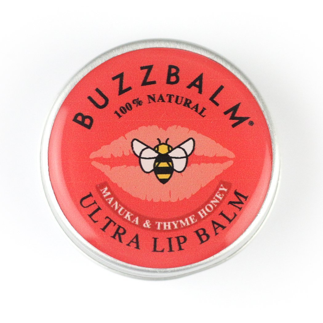 Beeswax Lip Balm For Cracked Lips - Chapped Lips Treatment for Dry Lips - 100% Natural Lip Balms With Beeswax Thyme & Manuka Honey (8.5g)