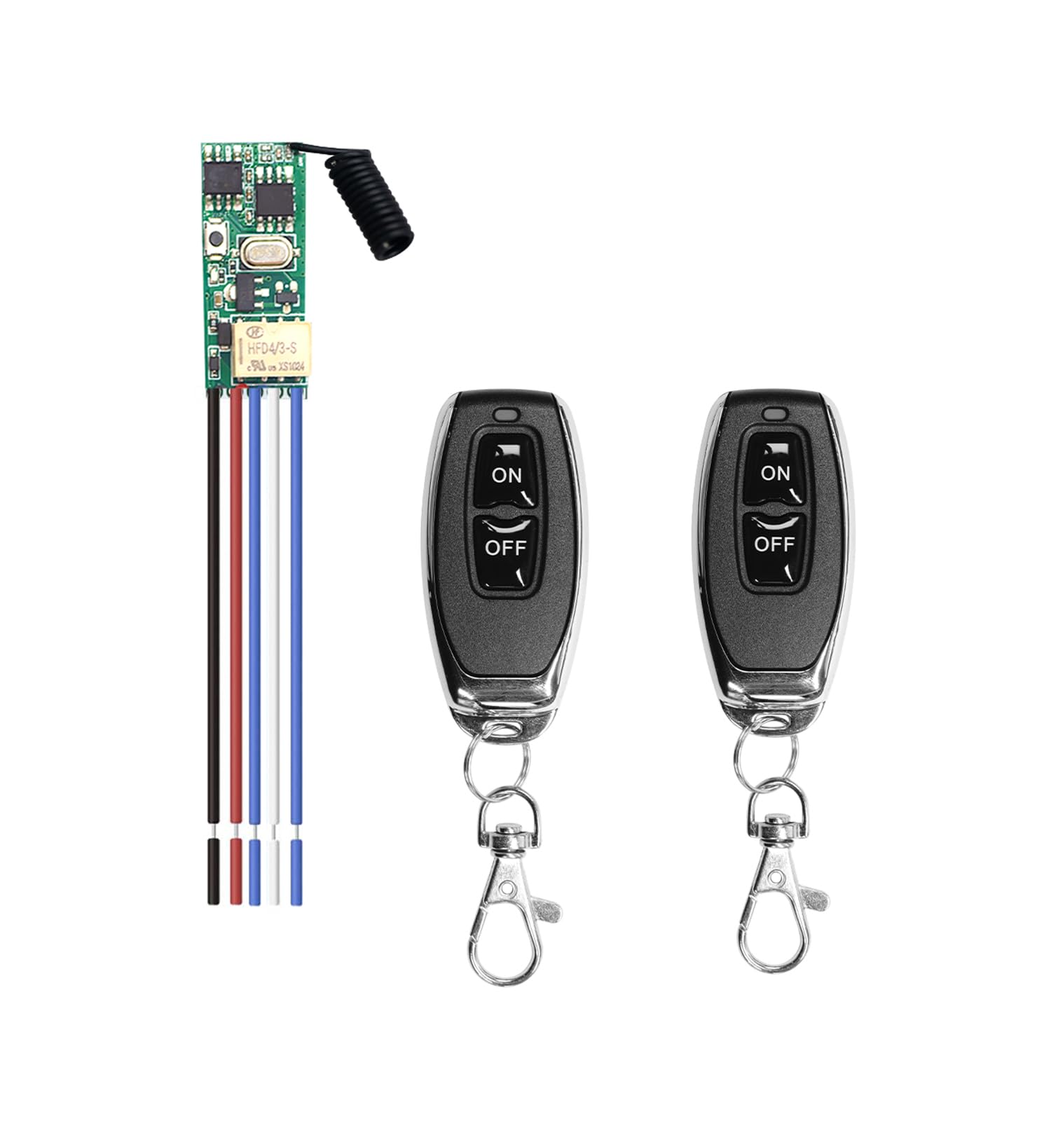 QIACHIP Mini Remote Control Relay Switch DC 3.7V 5V 9V 12V Wireless 433MHz Radio Control Relay Receiver And RF Transmitter Momentary Switch Controller