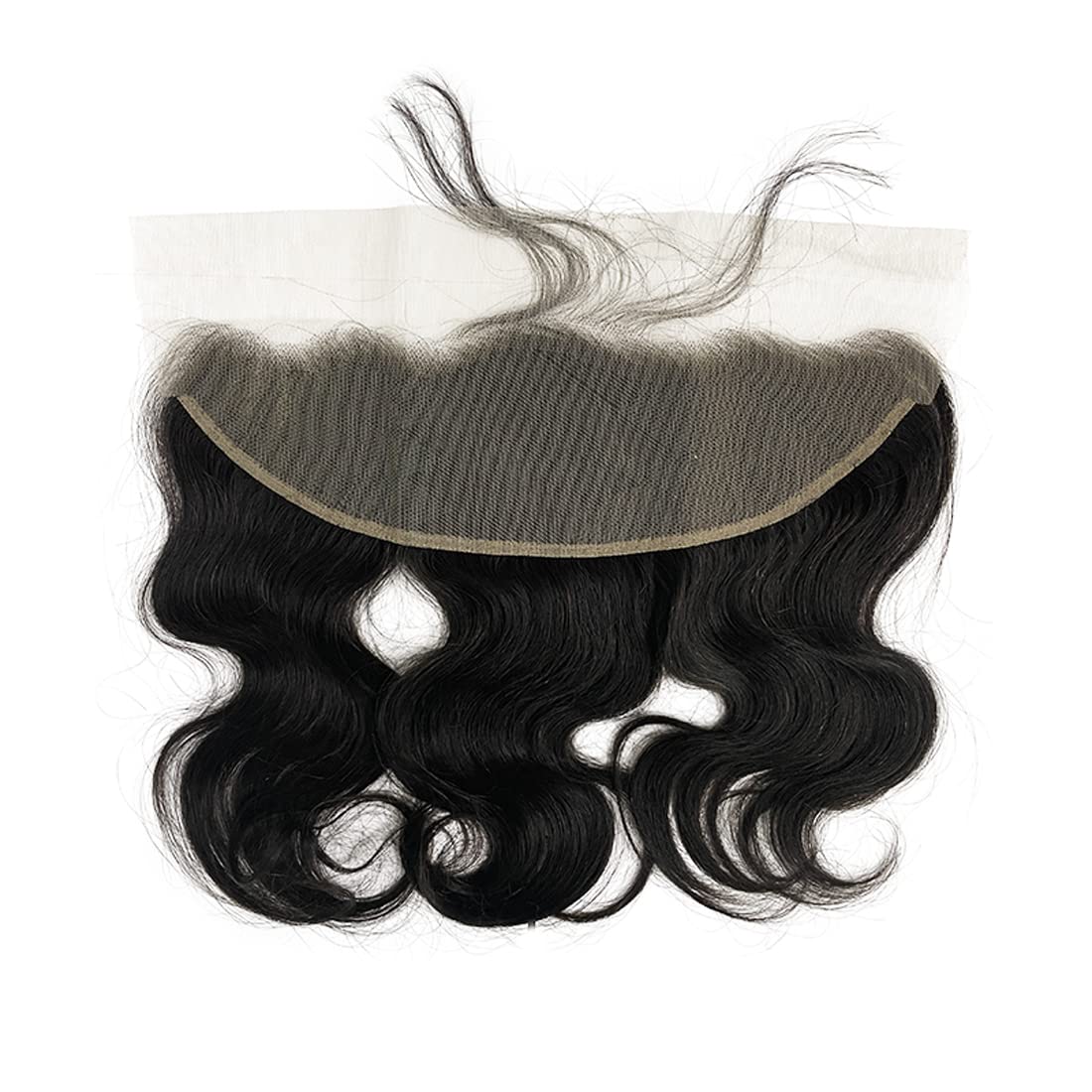 13x4 Lace Frontal Transparent Lace Closures Human Hair Frontal Closure Pre Plucked with Natural Hairline Body Wave Free Part Ear to Ear Brazilian Hair for Women 12 Inch