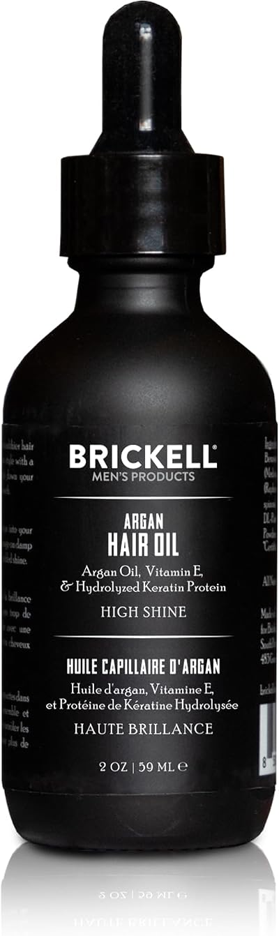 Brickell Men's Argan Oil Hair Treatment Organic Natural Lightweight 59ml Scented