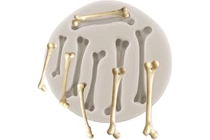 MINFEIDMS Halloween Theme Fondant Molds Bone Candy Molds For Cake Decorating Cupcake Topper Candy Chocolate Gum Paste Polymer Clay Set Of 1