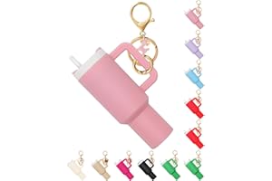 CUSPRTM Mini Tumbler Keychain for Stanley, Christmas Cup Keychain Chapstick Holder for Women, Cute Purse Backpack Charm Accessories