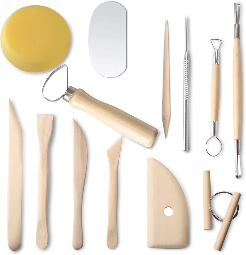 Nuts OT Nuts Clay Tools 13Pcs Pottery Kit Wood Metal Polymer Sculpting Tools