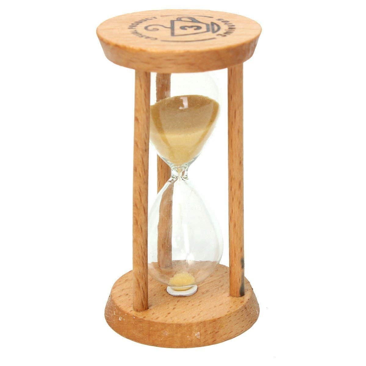 Graces Dawn® 3 Minutes Wooden Hourglass Yellow Minimalist Modern Home Furnishing