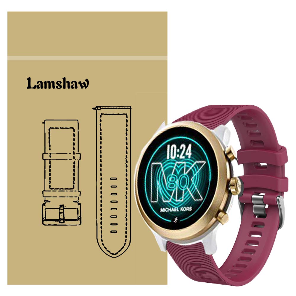 Compatible with Michael Kors MKGO Bands, Lvbu Sport Replacement Strap Soft Silicone Straps Compatible for Michael Kors Access MKGO Smartwatch (Purple)