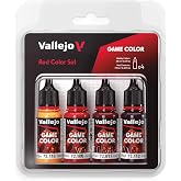 Vallejo - Red Color Set, Game Color, 4 Bottles x 0.6 fl.oz. | Acrylic Game Color Set for Painting Fantasy, Historical, and Wargaming Miniatures, BSL System