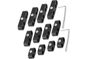 Partuto 12pcs 7mm 8mm Car Engine Spark Plug Separators Ignition Wire Separators Holder Black Replacement