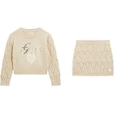 GUESS girls Long Sleeve Sweater and Sweater Skirt Set