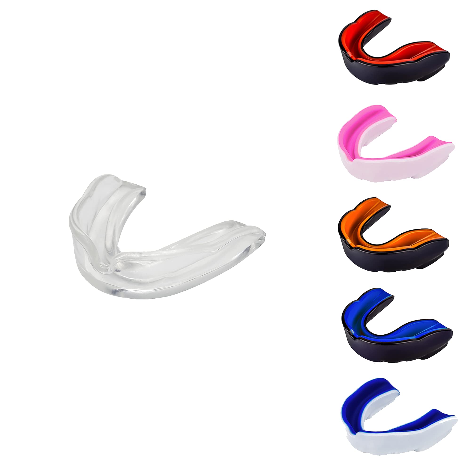 Gum Shield Mouth Guard Adult Youth & Junior Mouthguard for All Contact Sports Mouth Guard Boxing, MMA, Gum Shield Rugby, Football, Lacrosse, Hockey Mouthguard (Transparent, Adults Over 11 Years) — image 1