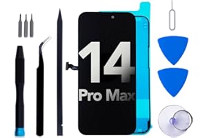 IGLOFIX for iPhone 14 Pro Max Screen Replacement kit, 6.7" Retina FHD LCD Display 3D Touch Digitizer Assembly with Frame Adhesive and Repair Tools Compatible with A2651 A2893 A2896 A2895 A2894