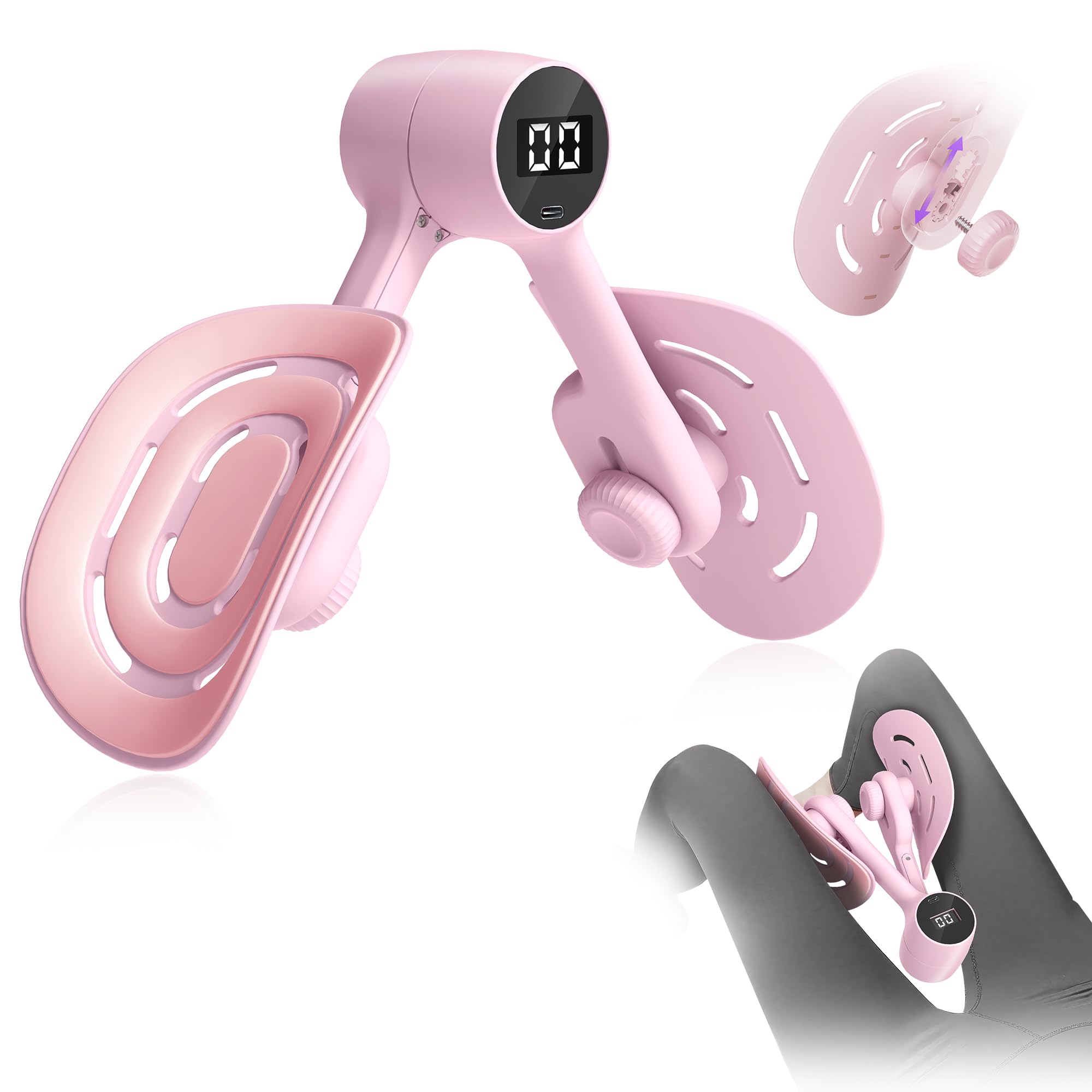 骨盤底筋トレーニング器具 【人気雑誌掲載＆12-20KG 3段階張力調整】 内転筋トレーニング...