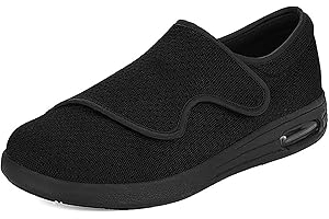 KWUKOTY Diabetic Shoes for Women, Wide Width Elderly Shoes, Swollen Feet Non-Slip Air Cushion Bottom Fattening and Widening S