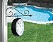 Poolmaster 52608 Dual Sided Hanging Indoor Clock or Outdoor Clock, Black