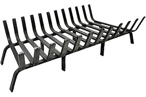 WOODEZE Lifetime Fireplace Grate 36 Inch - Black | Heavy-Duty Deep Fireplace Log Holder | Alternative to Cast Iron Fireplace Grate | Heat-Resistant 53 Lb Basket Style Grate
