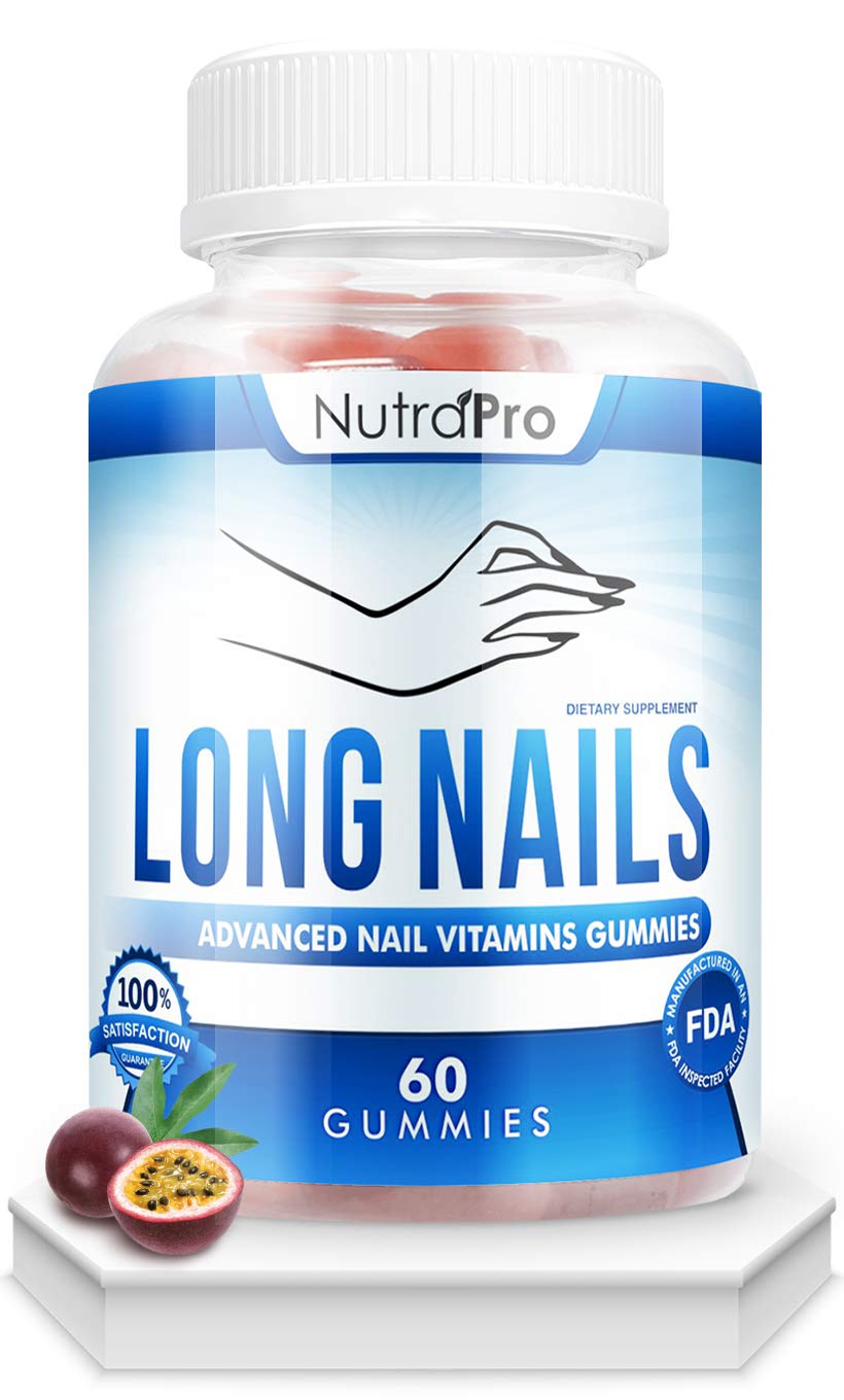 Nail Vitamins for Stronger Nails - Nail Growth Treatment and Strengthener Supplement Gummies – Grow Nails Fast And Strong for Better Nails. With Biotin And Collagen. : Beauty