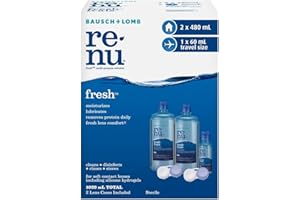 Bausch + Lomb Renu Fresh Multi-Purpose Solution 2 Lens Cases Included, 2 x 480 ml + 60 ml