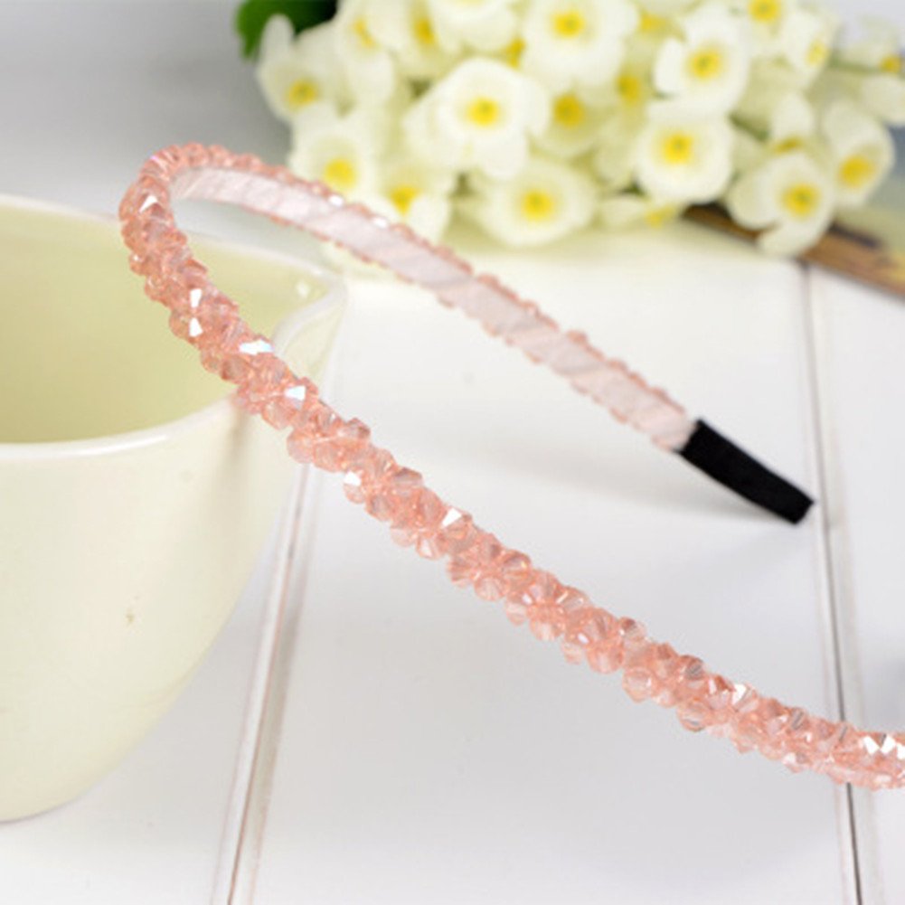 Casualfashion 6Pcs Bling Bling Double Rows Crystal Rhinestone Headband for Women Girls Thin Hair Hoop Fashion: Beauty