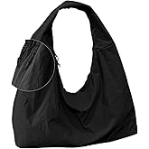 Slouchy Nylon Hobo Bag for Women Large Tote Underarm Shoulder Bag Travel Beach Gym Weekend Vacation