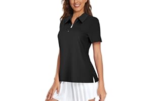 Viracy Womens UPF50+ UV Sun Protection Polo Shirt Long/Short Sleeve Zip Up Fast Dry Fishing Hiking Golf Running Athletic Tops