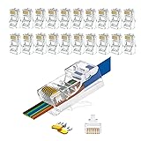 EZYUMM 20-Pack RJ45 Pass Through Connector, Cat 5