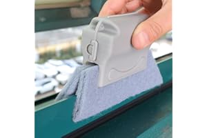 1PCS Cleaning Brush Window Frame Door Cleaning Brushes Sliding Door Track Cleaner Tools Hand-held,Brush 14 * 8cm,Light-Grey