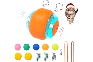 Sofolor Interactive Cat Toys Box- Kitten Toys Set with Automatic Cat Toys Balls for Indoor Cats, Cat Spring Toys and Electric Cat Ball Toys, Cat Toys Puzzle Box, Maze Cat Toy for Kitten