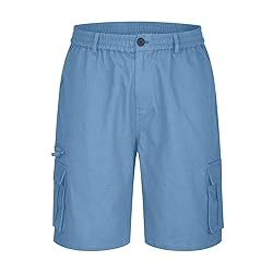 Generic Mens Cargo Shorts Elastic Waist Bermuda
