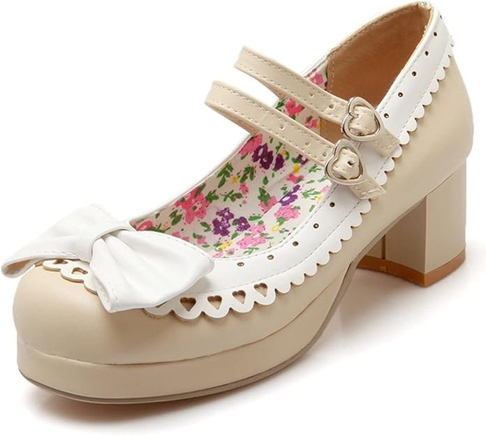 Amazon.com | Classic and Relaxed Mary Jane Oxford Pumps for Women Closed Round Toe Shoes with 