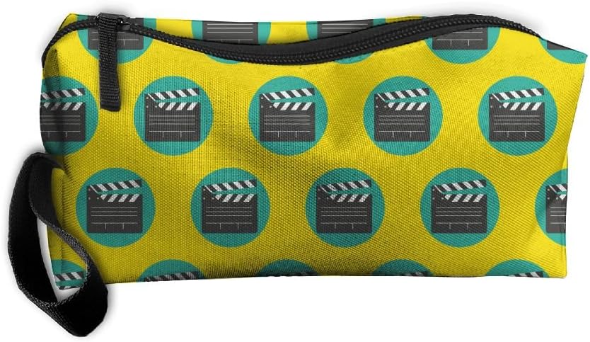 Szqbag Flim Clapborad Clapperboard Printing Portable Multiple Usage Handbag Storage Pouch Bag Case Accessories Organizer Healthcare Kit Grooming Kit Cosmetics Bag Make-up Bag With Zipper