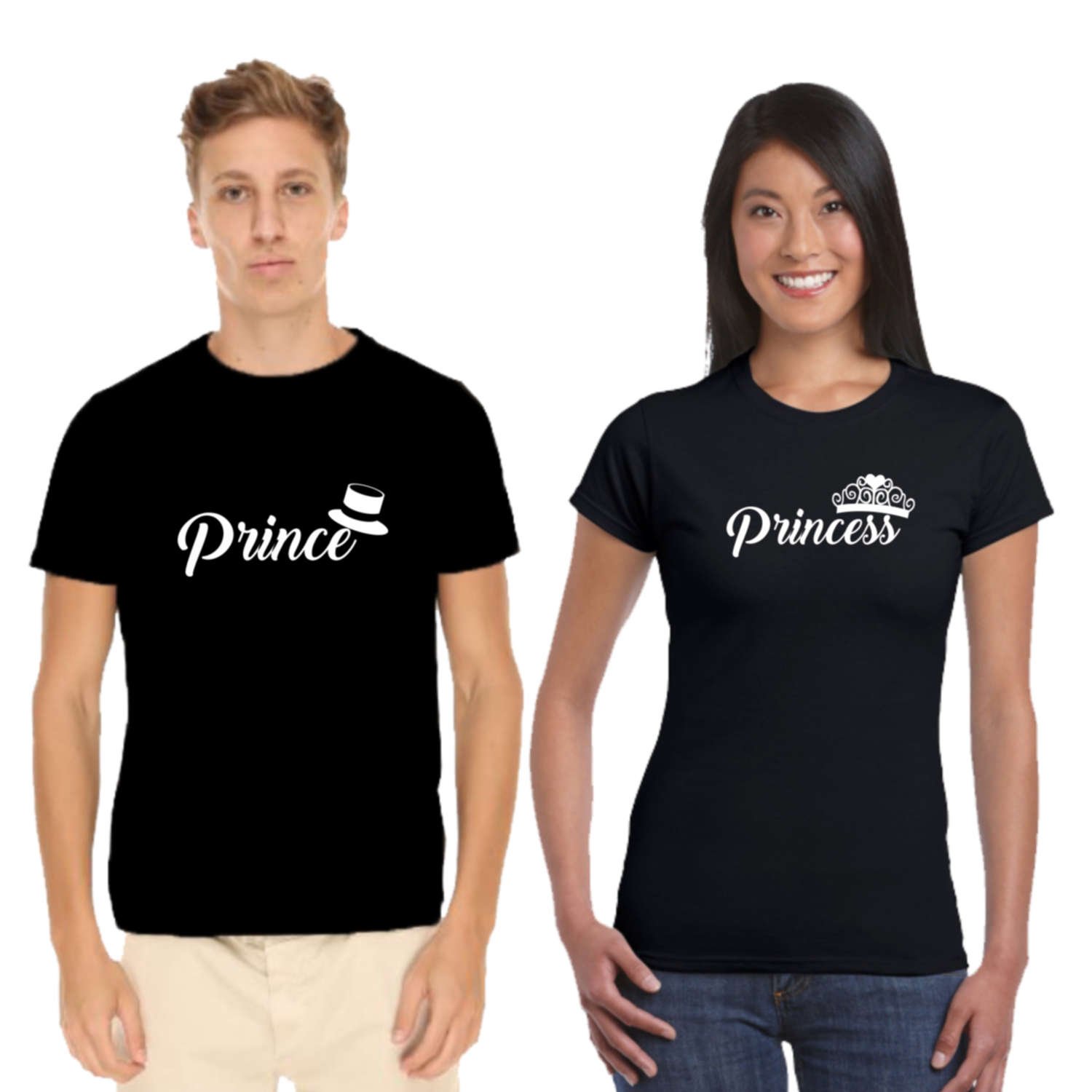 prince and princess couple sweatshirts