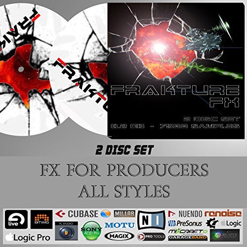 Frakture - FX Library - 8.2gb 2 Disc Set - WAV Sound Effects Library for Music Production. - Ableton Live, Fl Studio, Pro Tools, Logic Pro, Cubase, Nuendo, Bitwig, Cakewalk, Acid