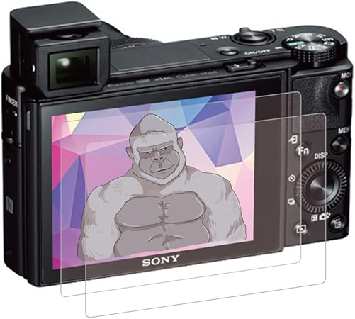 Amazon Sony Rx100m7 Rx100m6 Rx100m5 Rx100m4 Rx100m3 Rx100m2 Rx100 ガラスフィルム ゴリラガラス採用 アメリカ製 7時間コーティング なめらかタッチ Rラウンド加工 高透過率 汚れ ホコリ 傷を防ぐ Aohroar 2枚セット カメラ用液晶保護