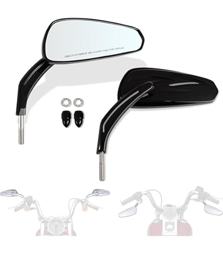 Harley-Davidson Rear-View Mirrors Mirror Assemblies Black Rear - Foto 12