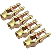 4 Pack Slack Adjuster Clevis Double Pinned Straight Pin Kit, 5/8"-18 Threaded, Fit for Meritor R810019 Haldex CQ36541 Euclid E11430 Freightliner A6809960540 Heavy Duty Air Brake Clevis Linkage
