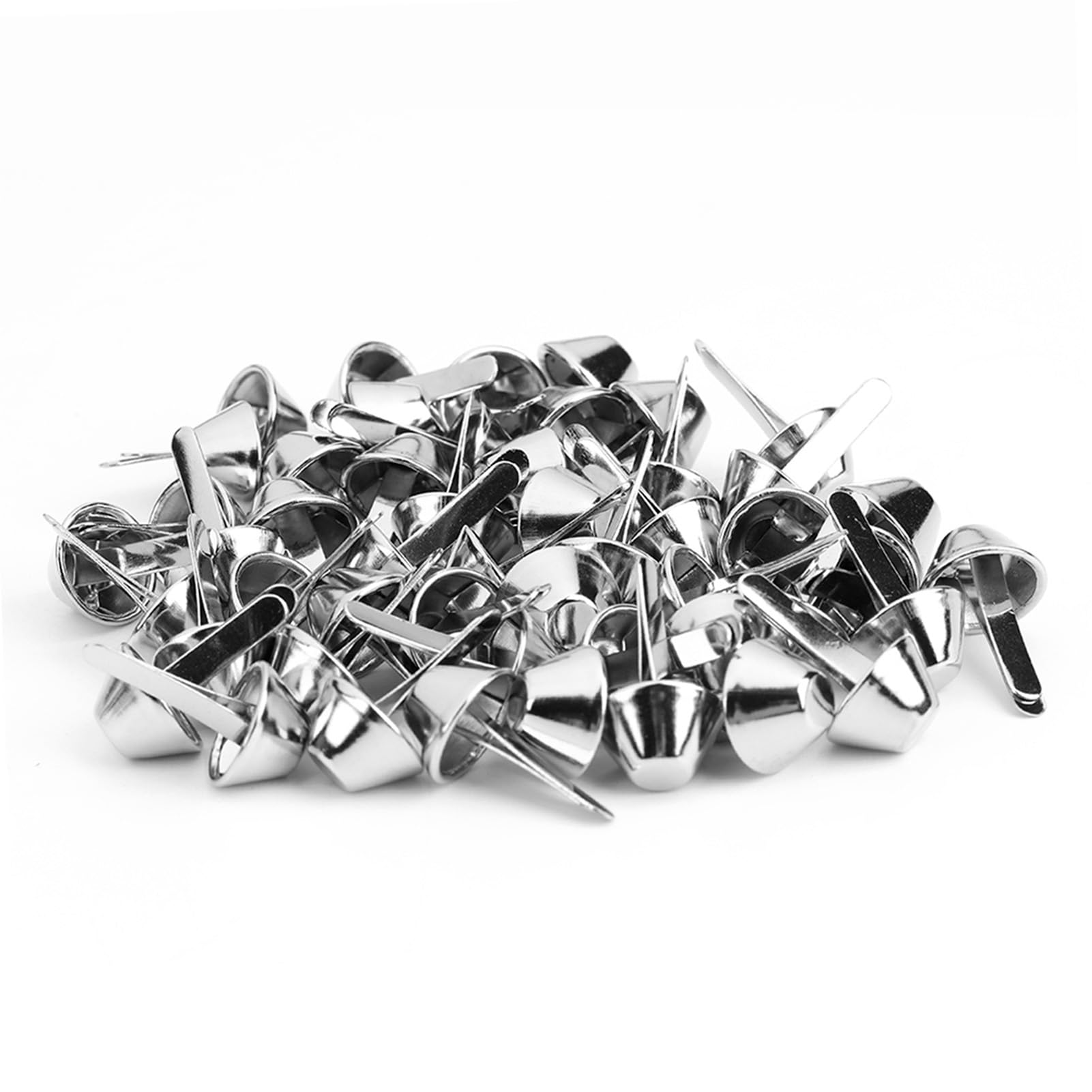Hztyyier 50pcs Bag Foot Rivet Tools Plate Bottom Bag Foot Bag Feet Metal Flat Feet Cone Studs Mushroom Spike Rivet (10mm) Rivet Tools