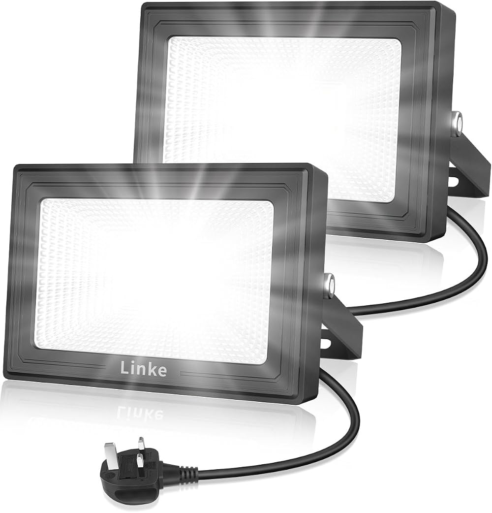 Linke 60W LED Floodlight Kit 5200LM IP66 Daylight 6500K 2 Pack